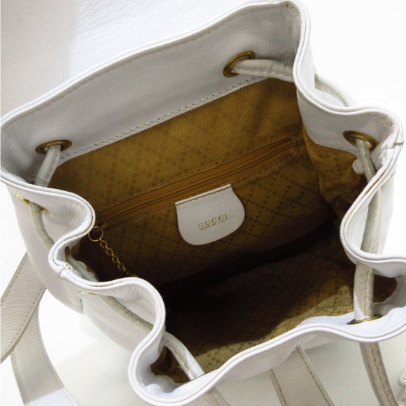 GUCCI BAMBOO BACKPACK WHITE - Picture 6 of 9